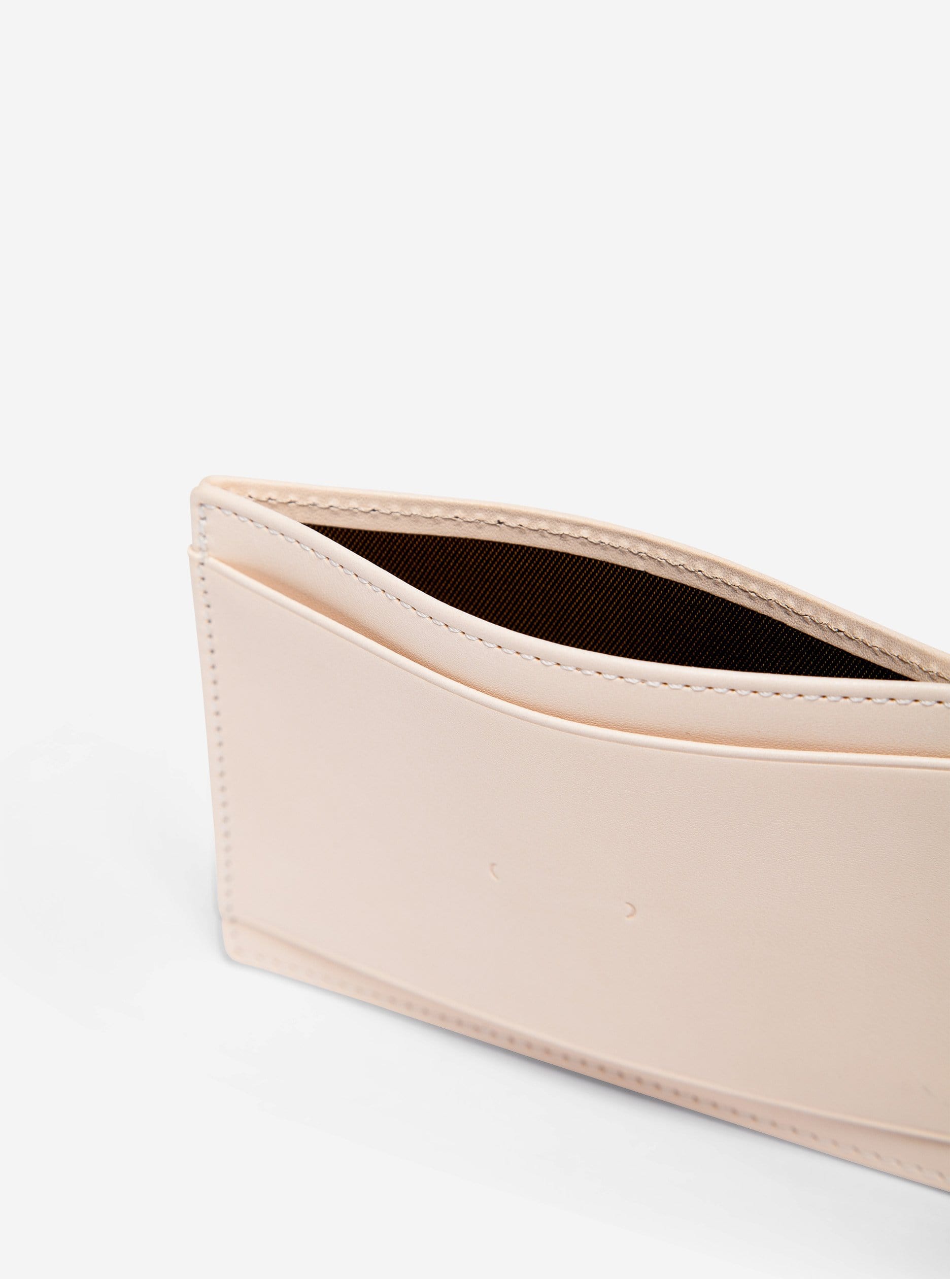 Beige card case made in Europe